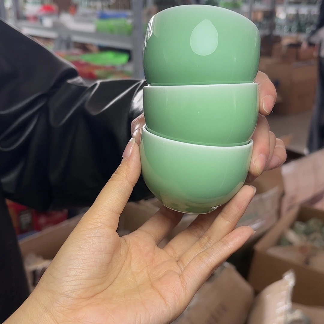 龙泉云间青瓷小米茶器