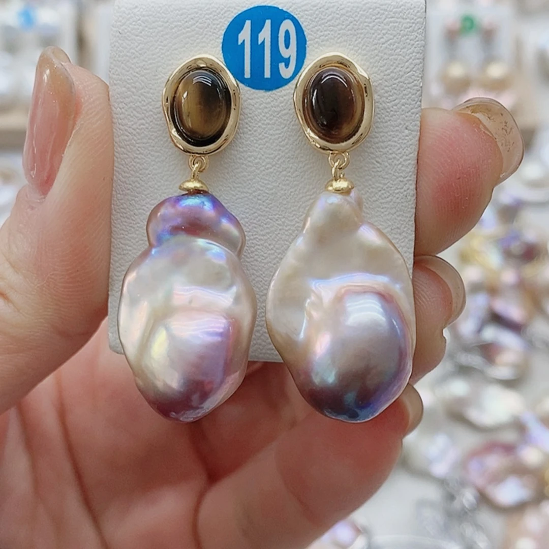 【闪购商品】淡水珍珠耳饰银S925镶嵌