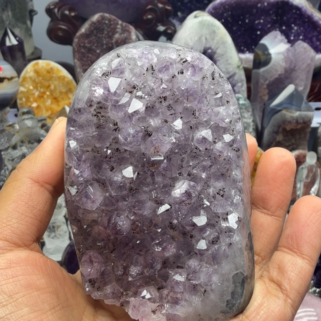 未镶嵌摆件紫晶钛金