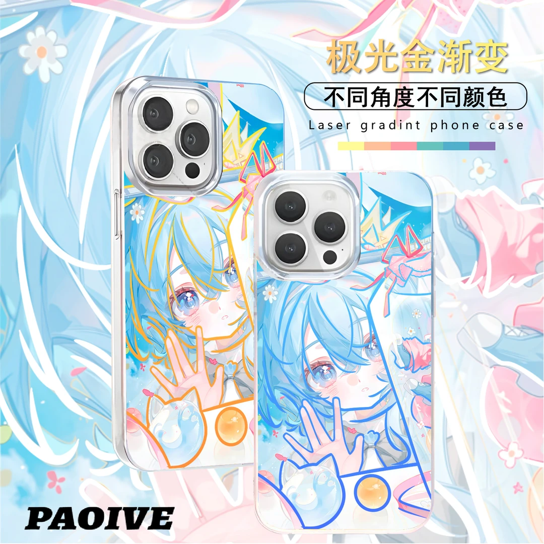 初音未来适用苹果华为vivo一加iPhone小米红米极光手机壳