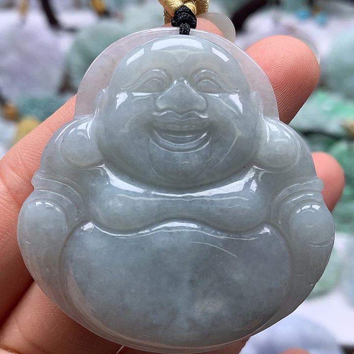 翡翠未镶嵌颈饰笑佛福利有棉线福利