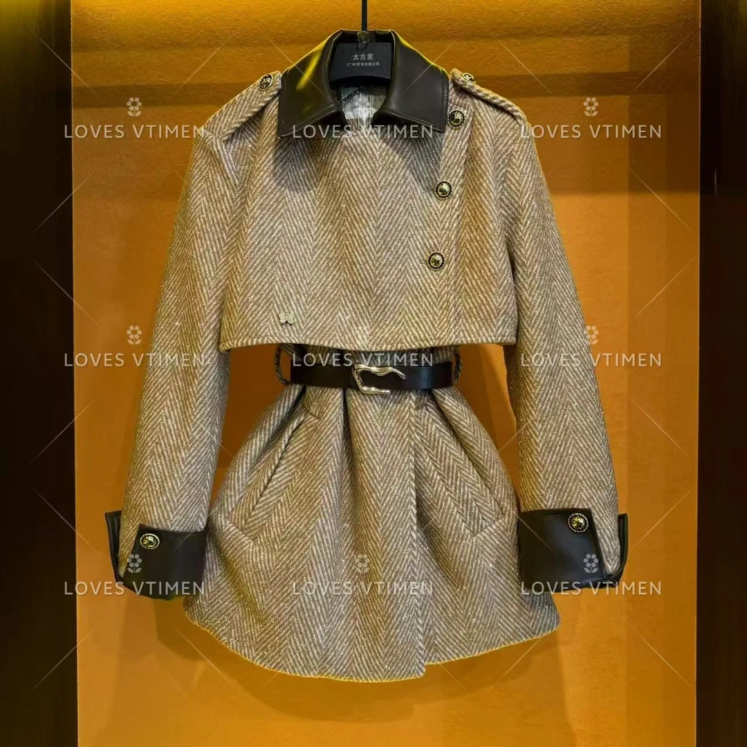 【泽天专属】白鸭绒羽绒服设计师时尚轻奢气质经典风衣LOVES-A1531