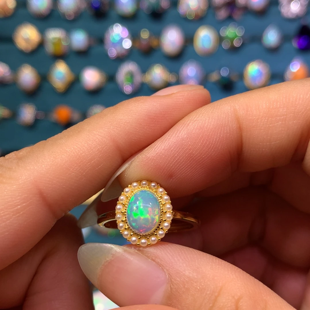 欧泊银S925镶嵌戒指款