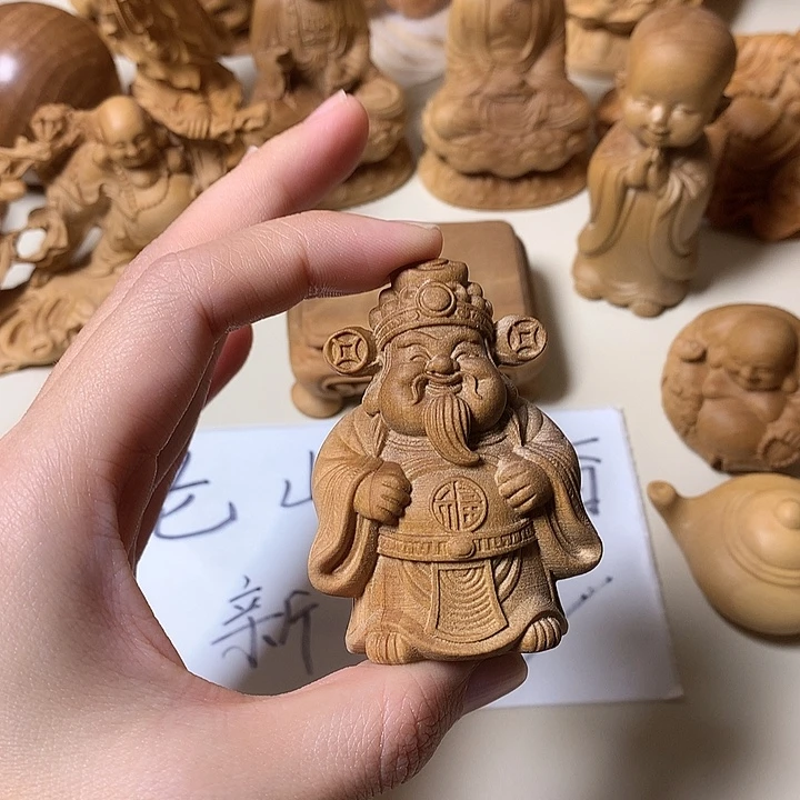 檀香木把件檀香财神