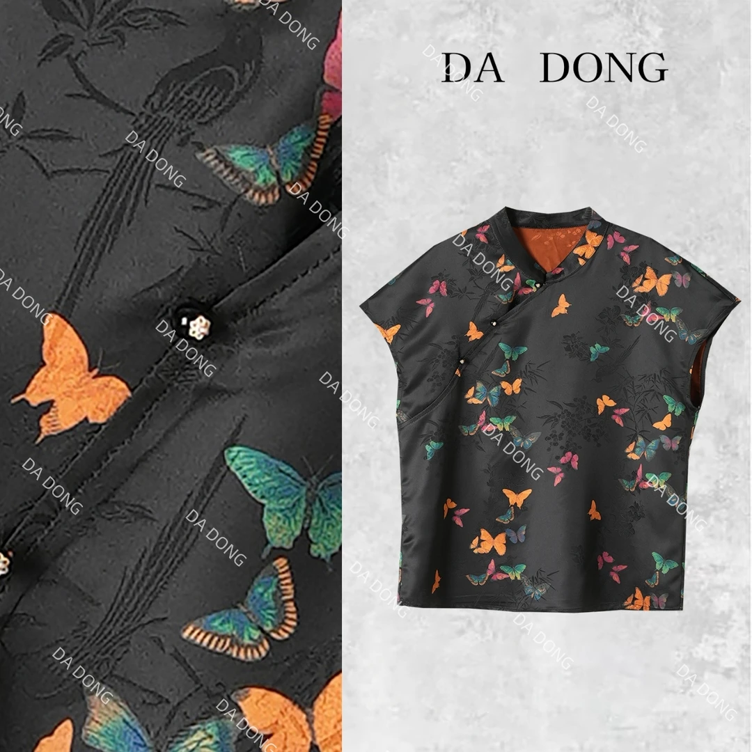 七彩蝶--中式国风气质时尚百搭夏季复古小众设计休闲国潮显瘦短袖