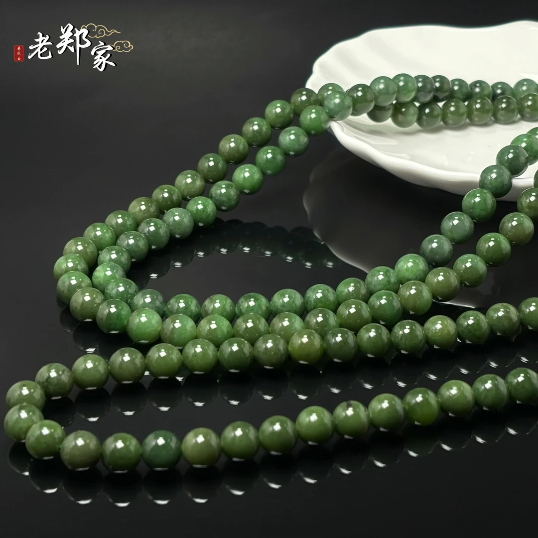 【老郑家】和田玉项链 多样性发一件 约10mm微黑点