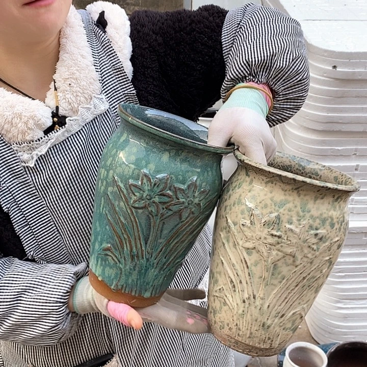 紫砂花盆正品口15高24