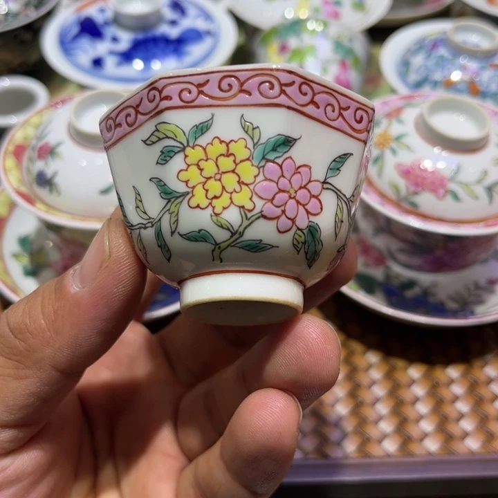 纯手绘精品盖碗杯