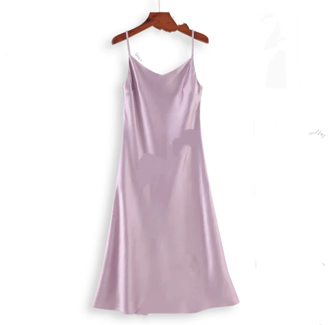 【婷婷专属】“慢调巴黎”2025夏季新款欧若风吊带连衣裙9929