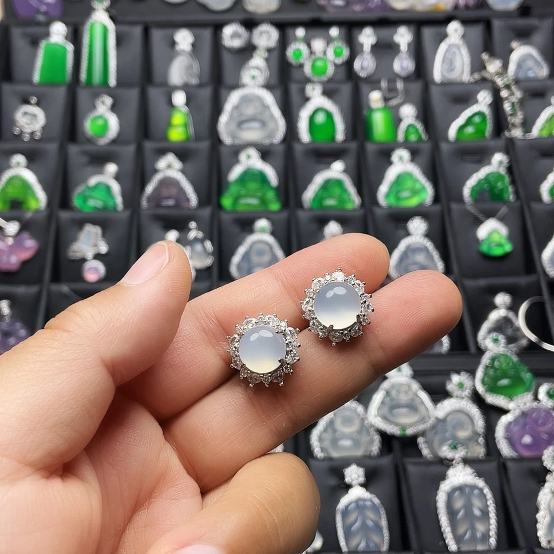 玛瑙/玉髓耳钉合金