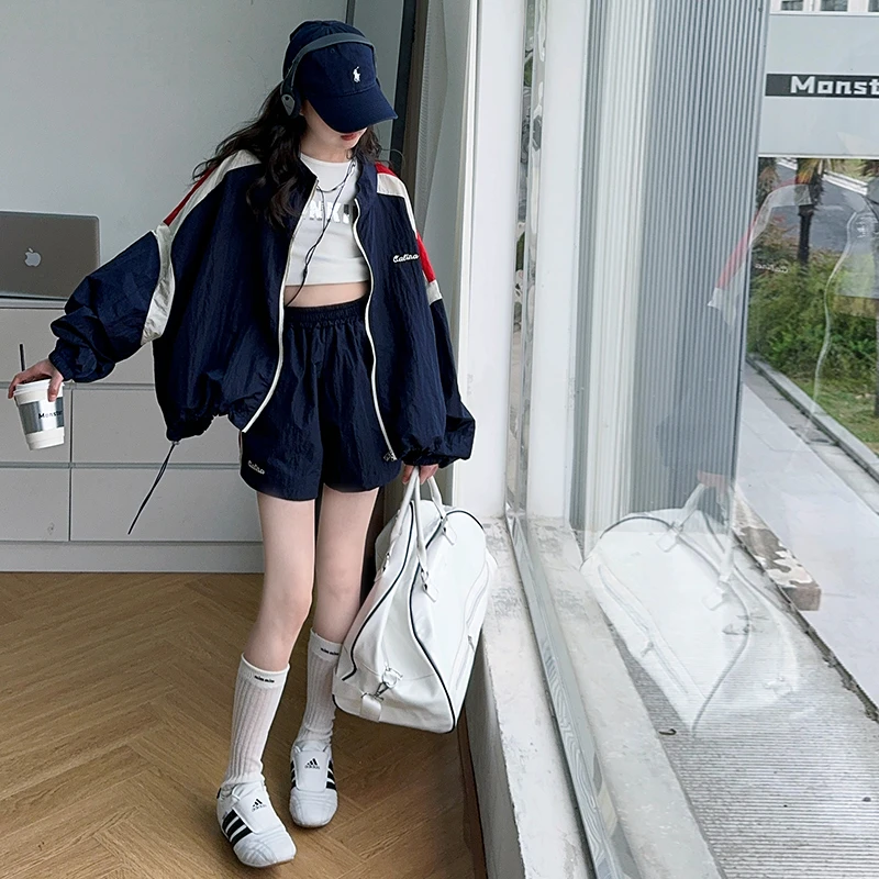 女童夏季韩版防晒服外套薄款短裤套装中大童洋气儿童防晒衣夏装潮