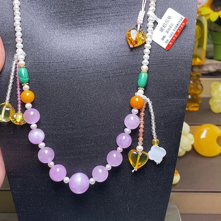 琥珀未镶嵌裸石项链