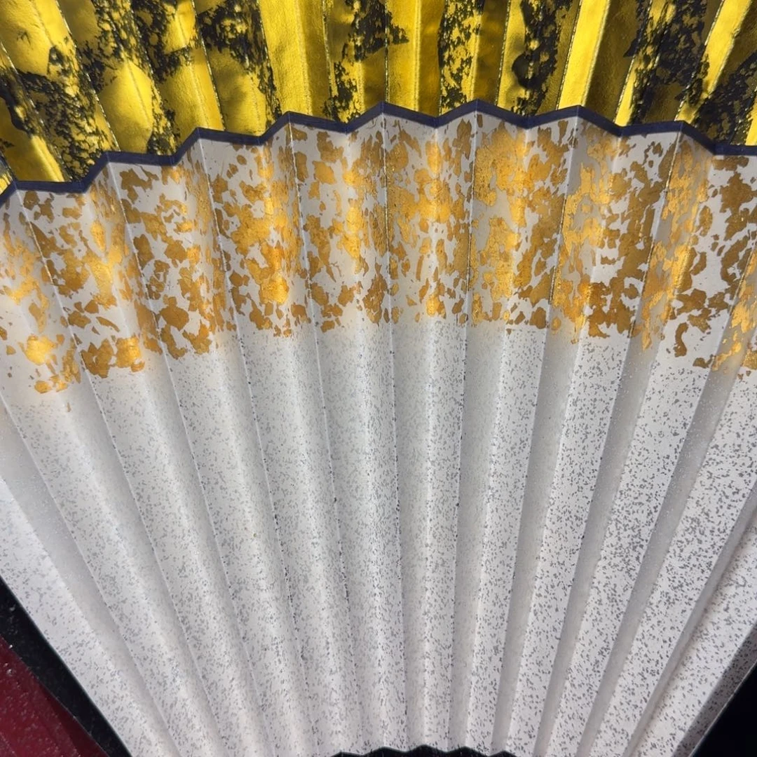 扇子白色上金下银95 2.0 16方