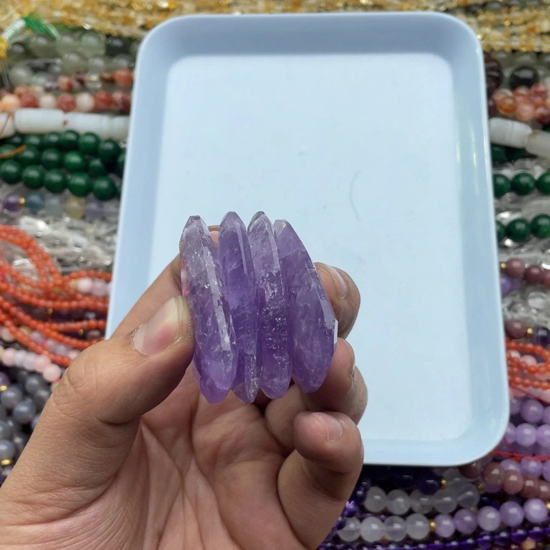 玛瑙/玉髓珠宝半成品未镶嵌嗯****打包4个紫水吊坠