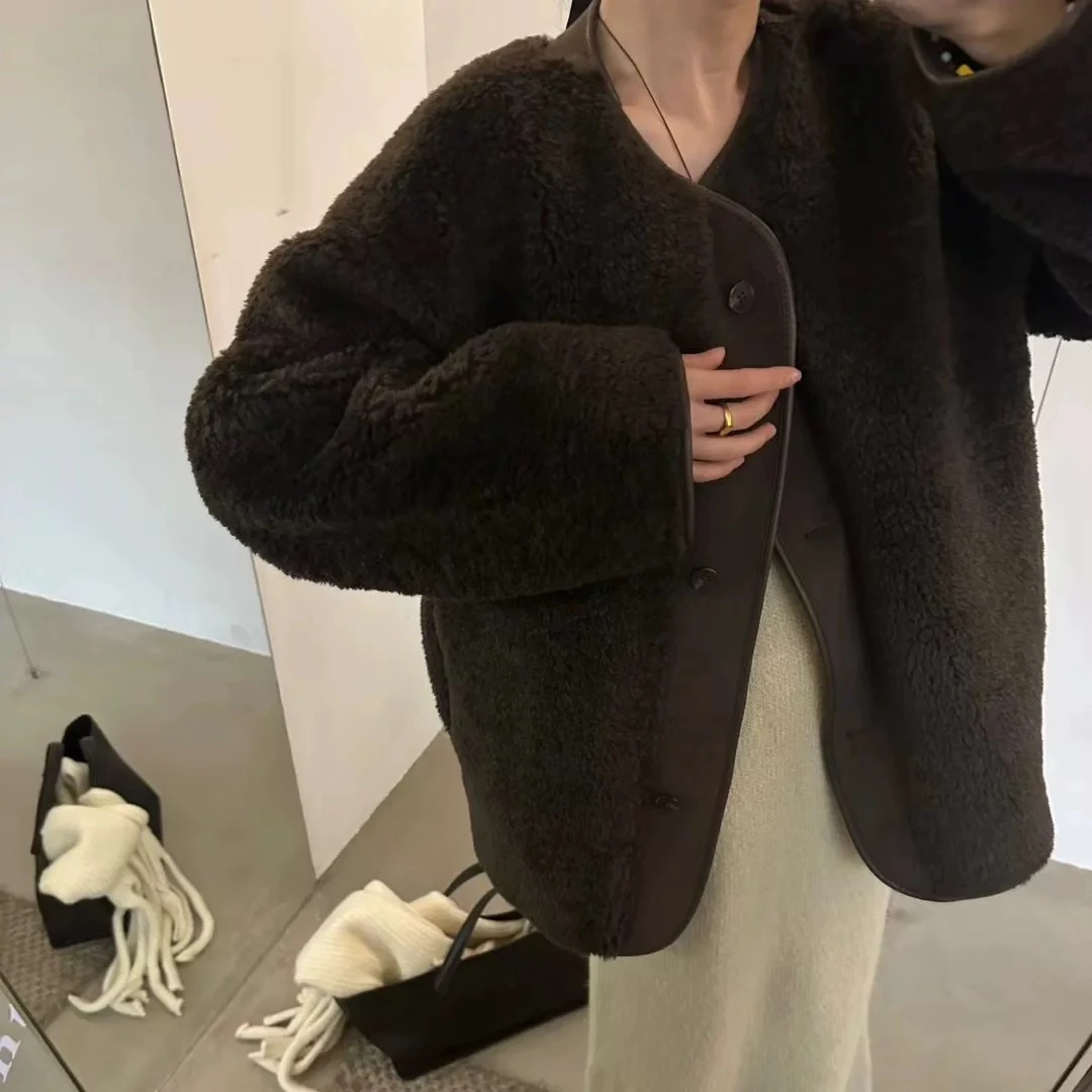 【两色皮毛w857】高定保暖超暖皮毛一体外套