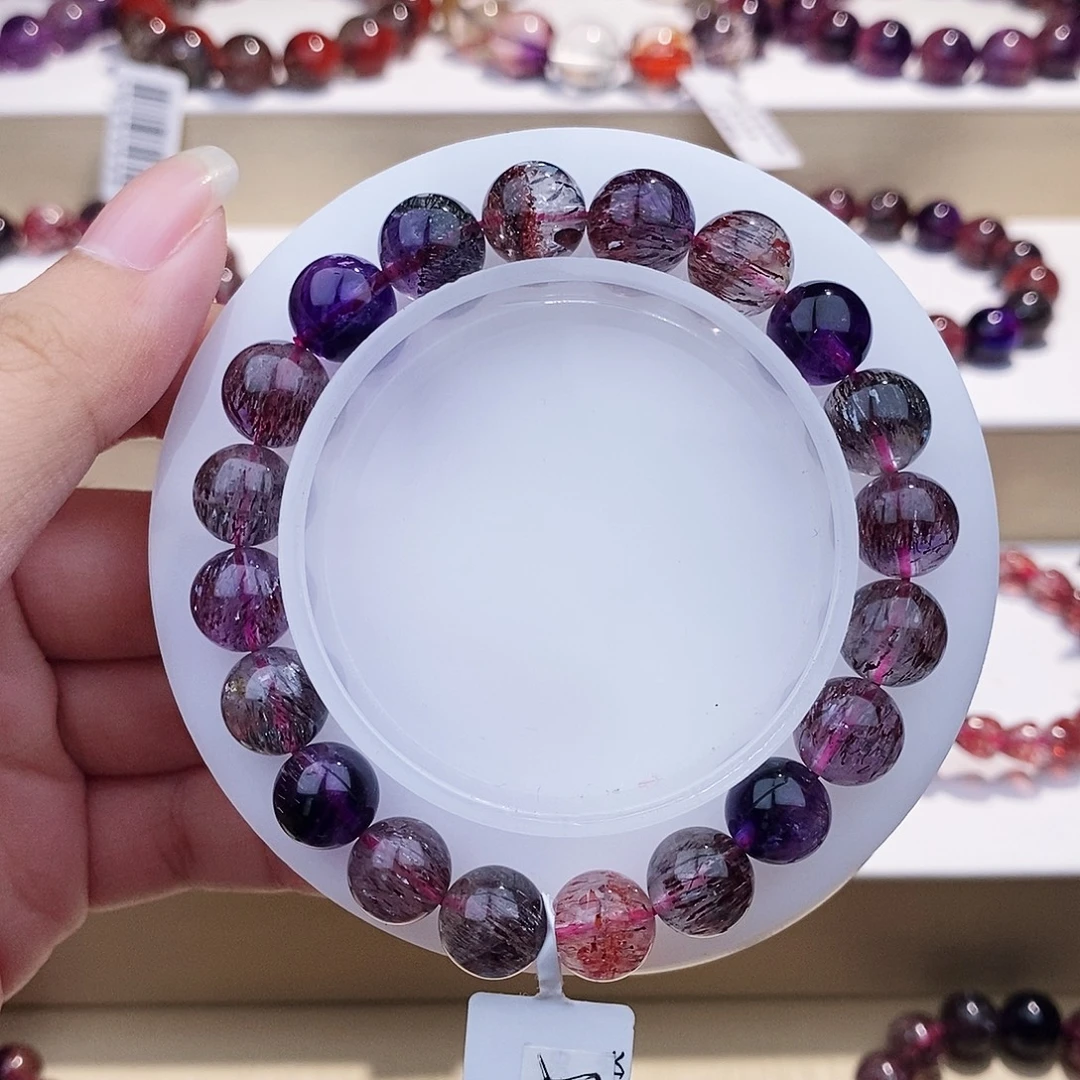 未镶嵌水晶手链黑加仑9+