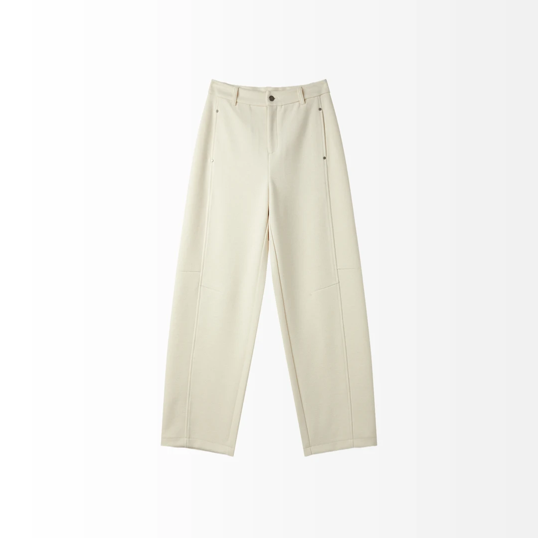 【WUGEE】直筒小弯刀裤桑蚕丝羊毛厚百搭显瘦秋冬百搭休闲裤香蕉裤