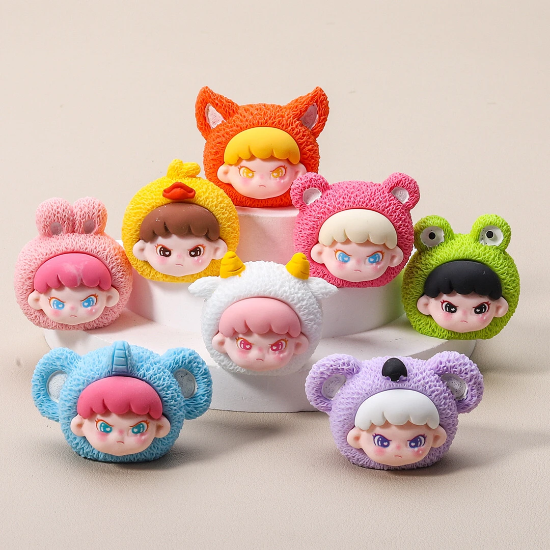 【动物大表姐】心动潮玩直播拆实色树脂DIY桌面可爱创意摆件钥匙扣