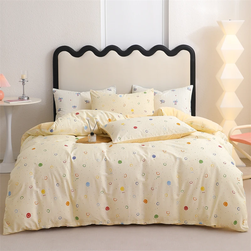 (全棉加绒四件套)秋冬暖糯精致蓬松柔软多风格印花双面四件套W