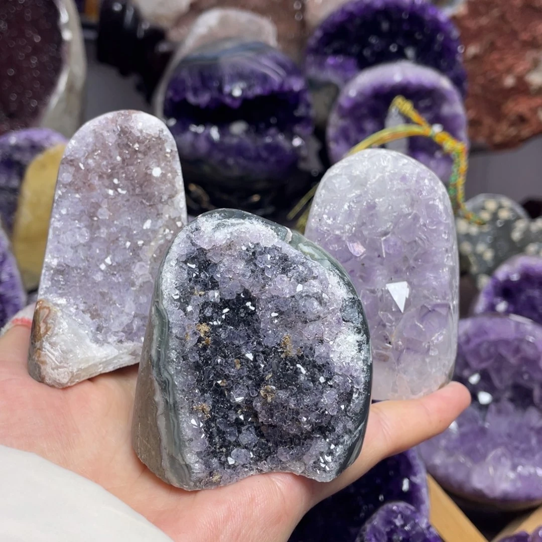 银S925镶嵌紫晶珠宝半成品捡漏