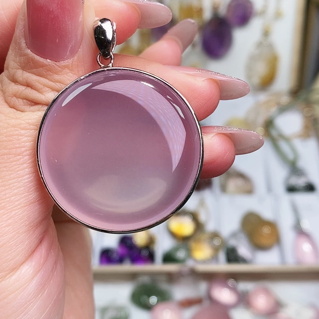 水晶银S925镶嵌吊坠(赠链)