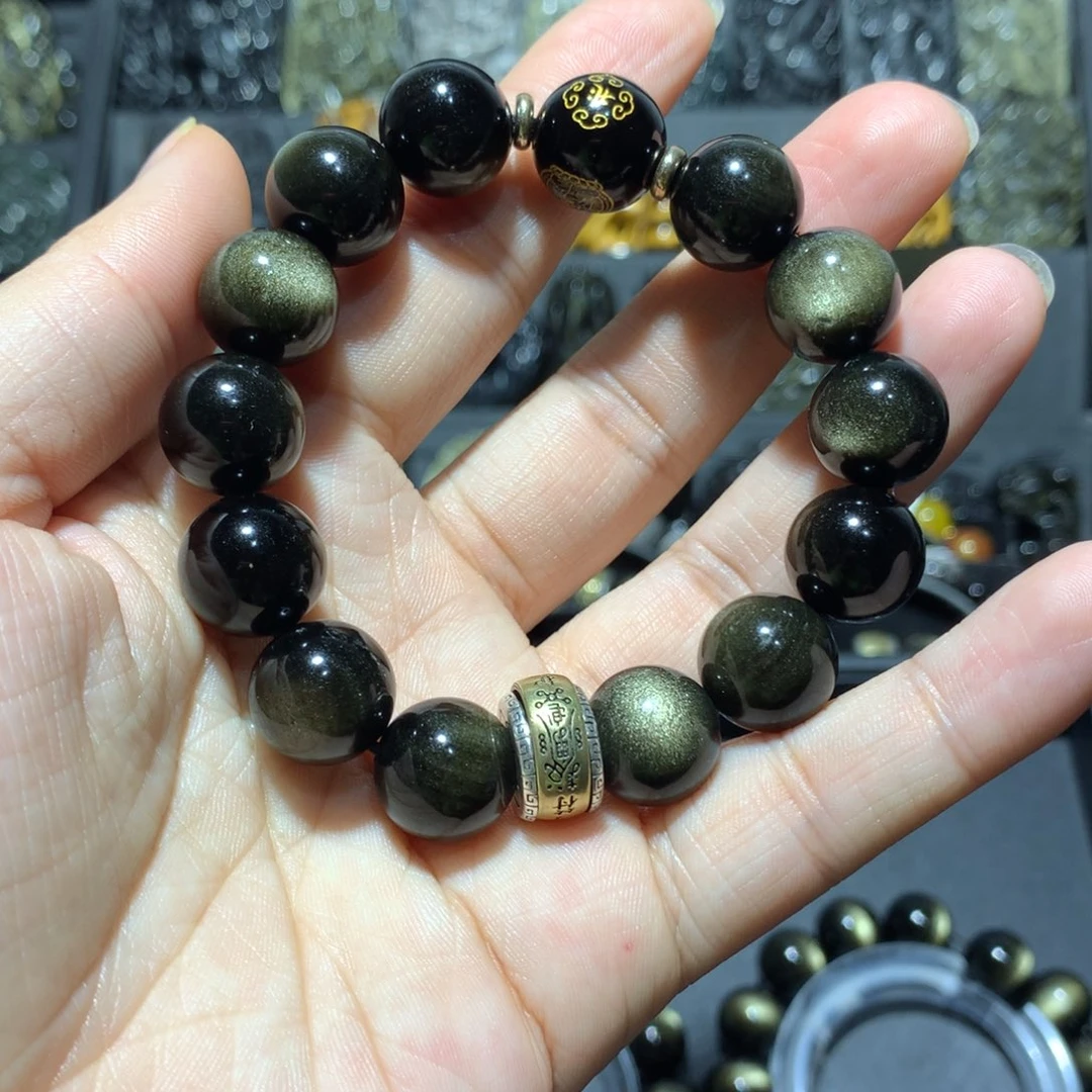 黑曜岩手链未镶嵌A***e