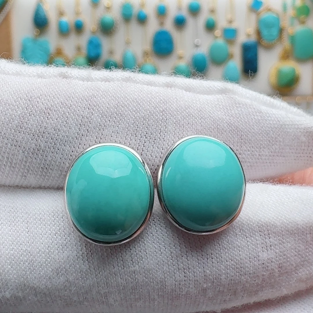 绿松石银S925镶嵌配饰
