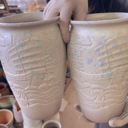 紫砂花盆高25口15—————