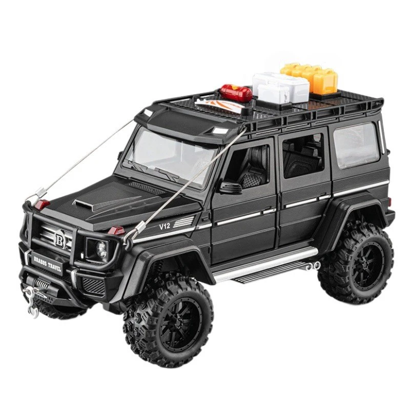 G550改装版越野车1/24声光回力合金车模型玩具
