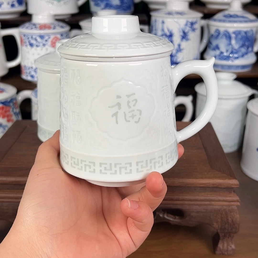 景德镇高温陶瓷办公杯家用