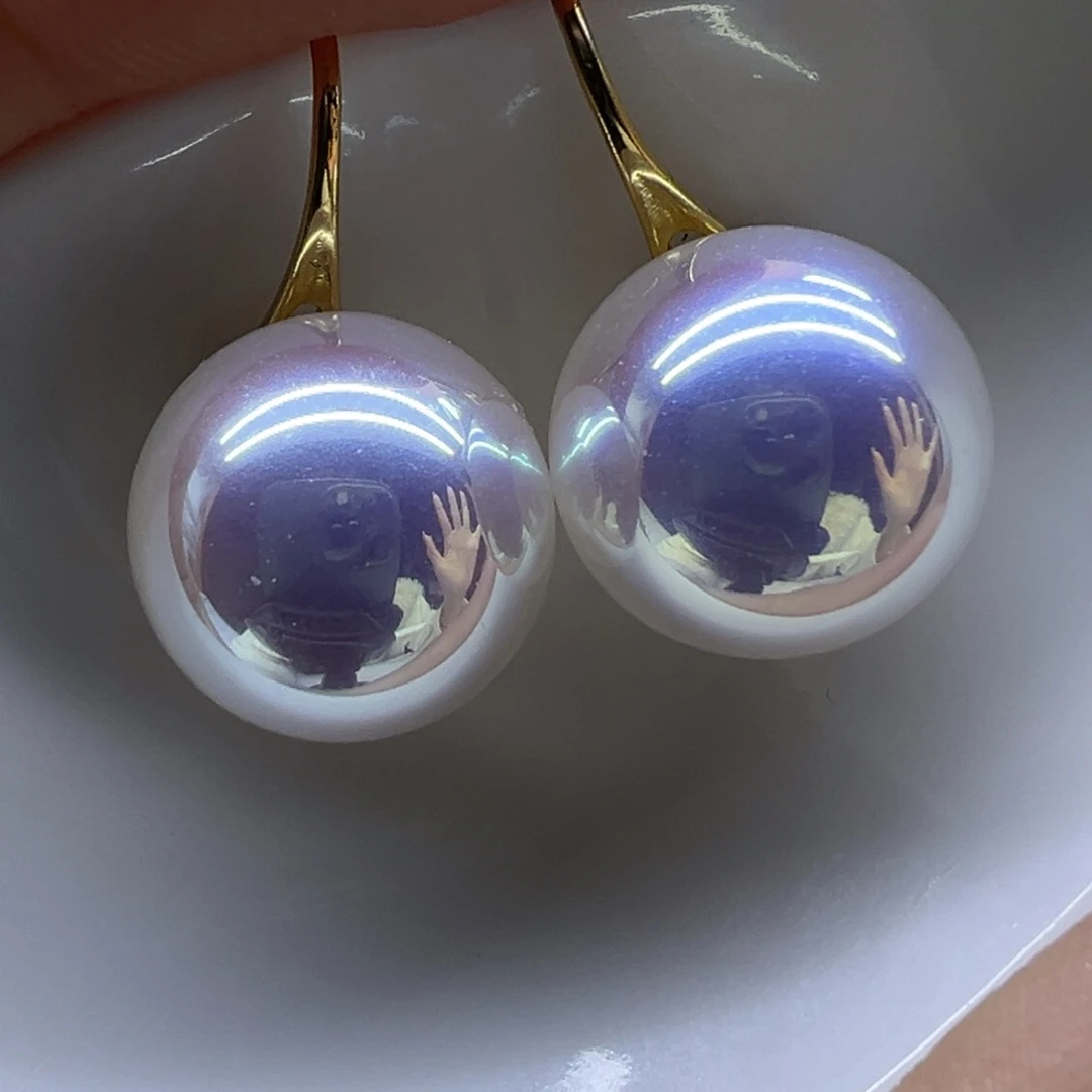 耳饰淡水珍珠18K金镶嵌