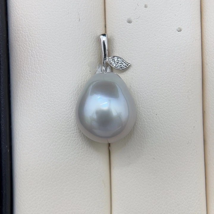 海水珍珠颈饰未镶嵌13-14mm 澳白 梨子吊坠