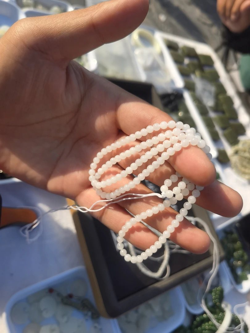 和田玉白玉小米链
