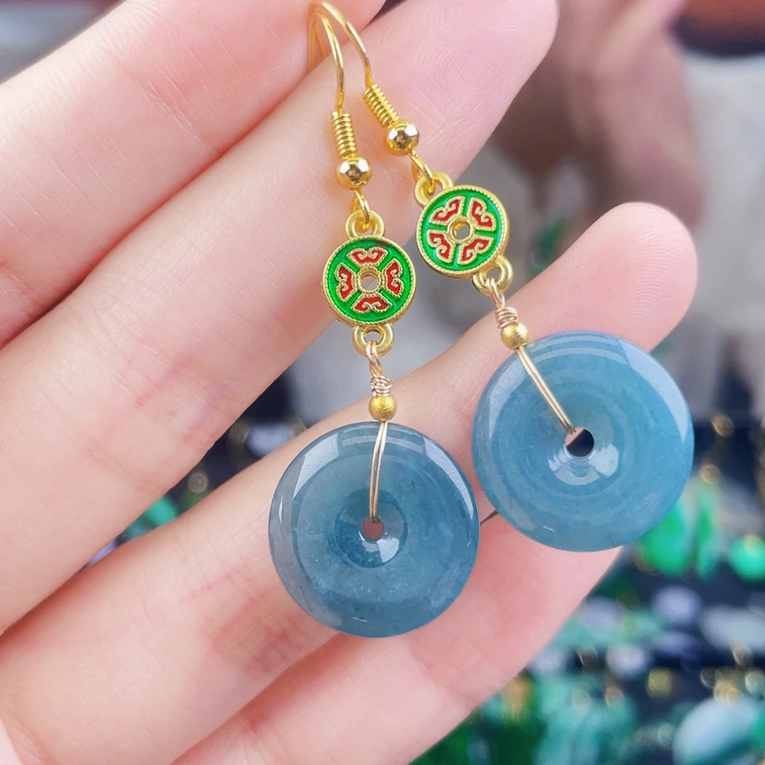 翡翠未镶嵌耳饰饰品