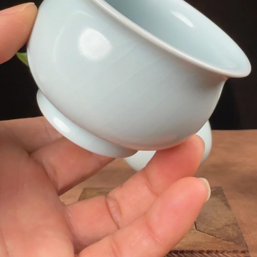 瓷其他汝瓷月白美人杯