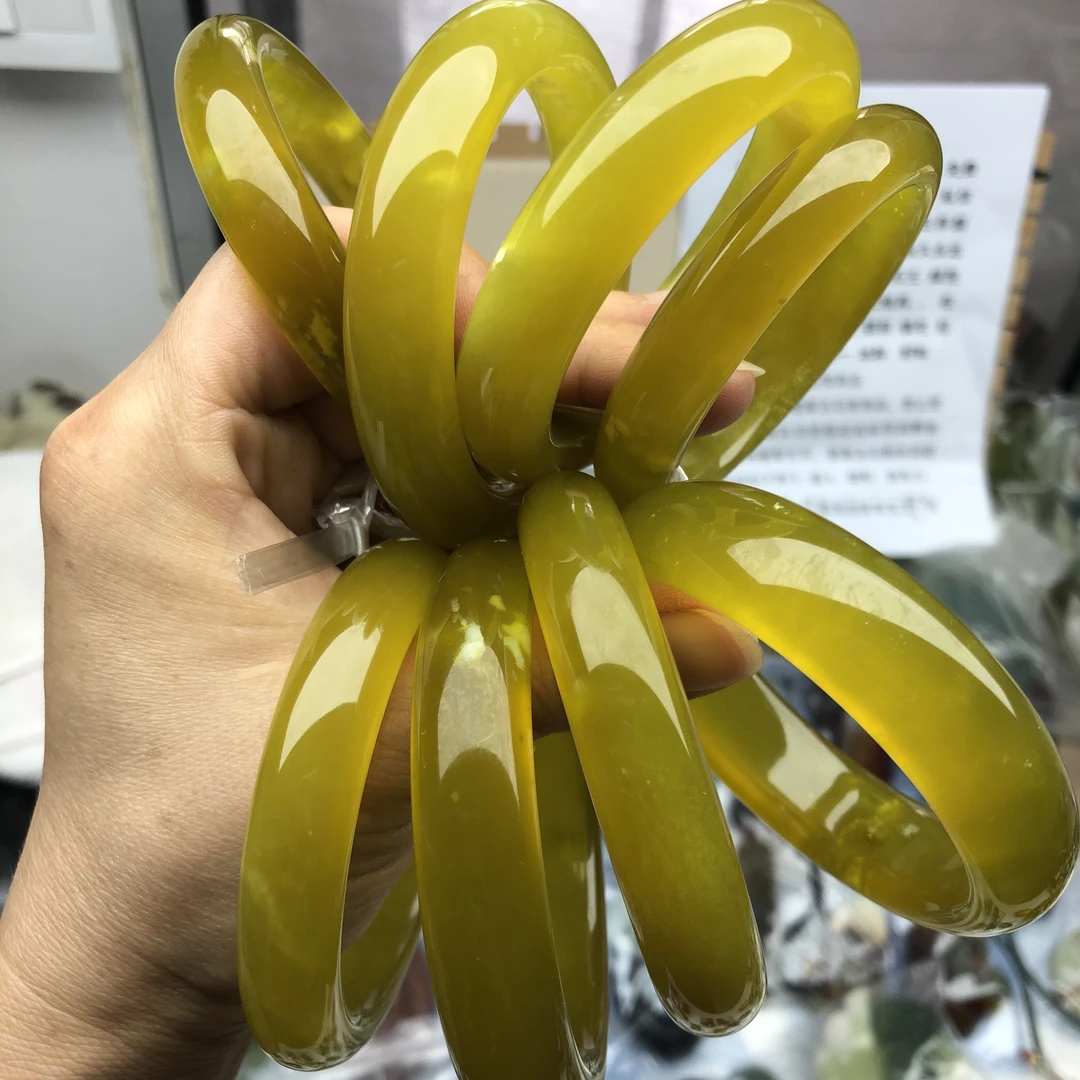 多样发一随机发货黄金玉手镯手饰天然岫玉口径53到63之间