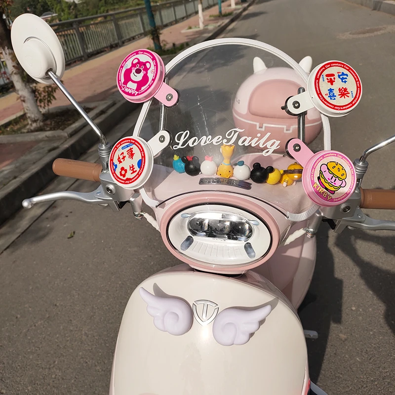 适用于台铃超能6蝴蝶装饰风挡包边税牌电动车配件改装天使翅膀贴