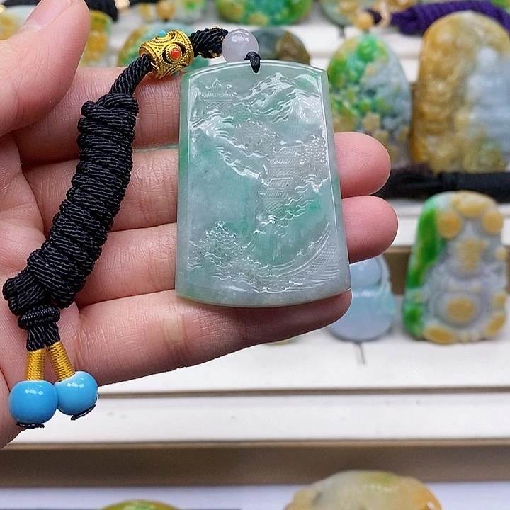 颈饰未镶嵌翡翠翡翠A货