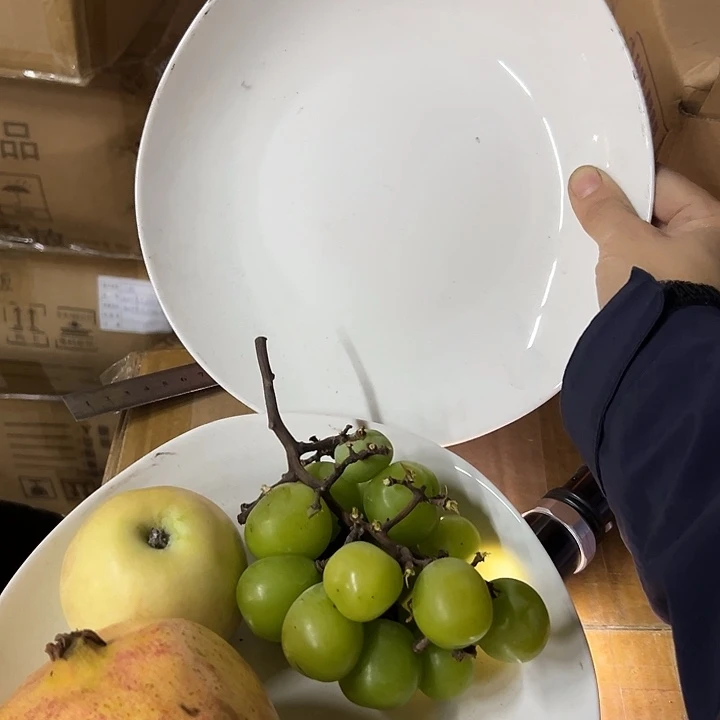 国营尾货骨瓷异性盘一对