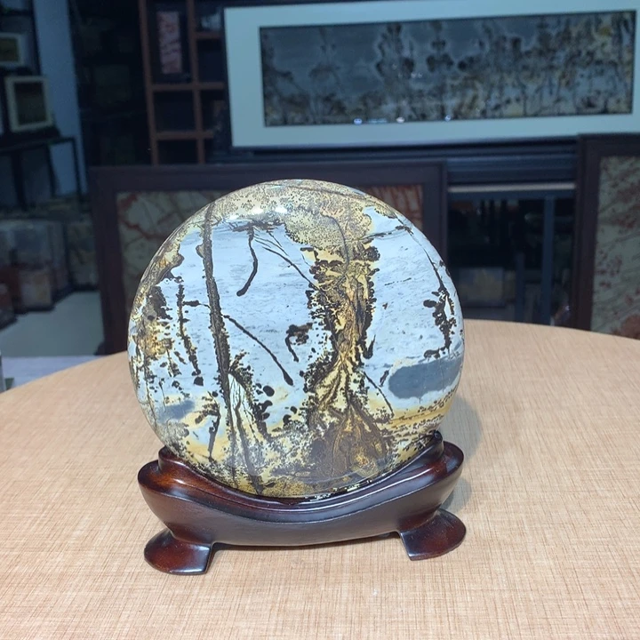 ，广西国画石摆件，收藏观赏