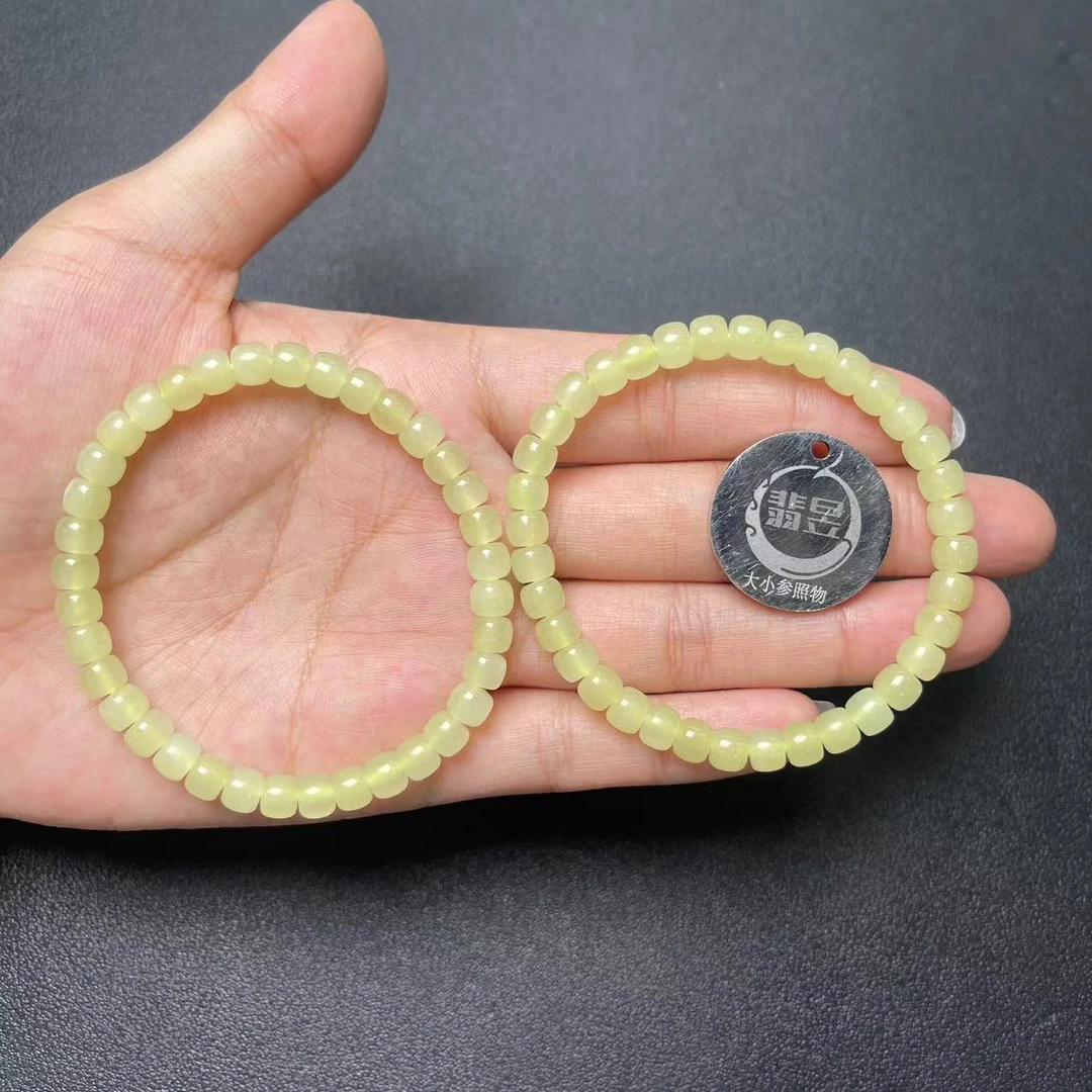 翡昱-N6-38031-613-和田玉手串/约5+/约35颗/-多样性发其一-C
