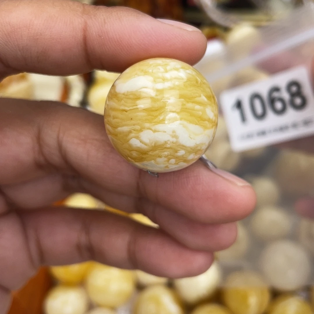 蜜蜡未镶嵌珠宝奇石粉24.6千层虎皮