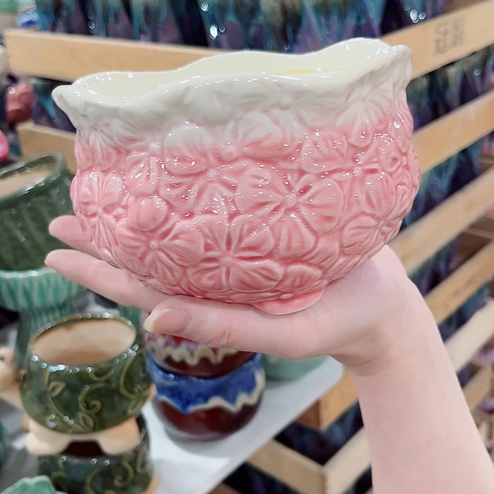 凑单10元陶瓷花盆发货！