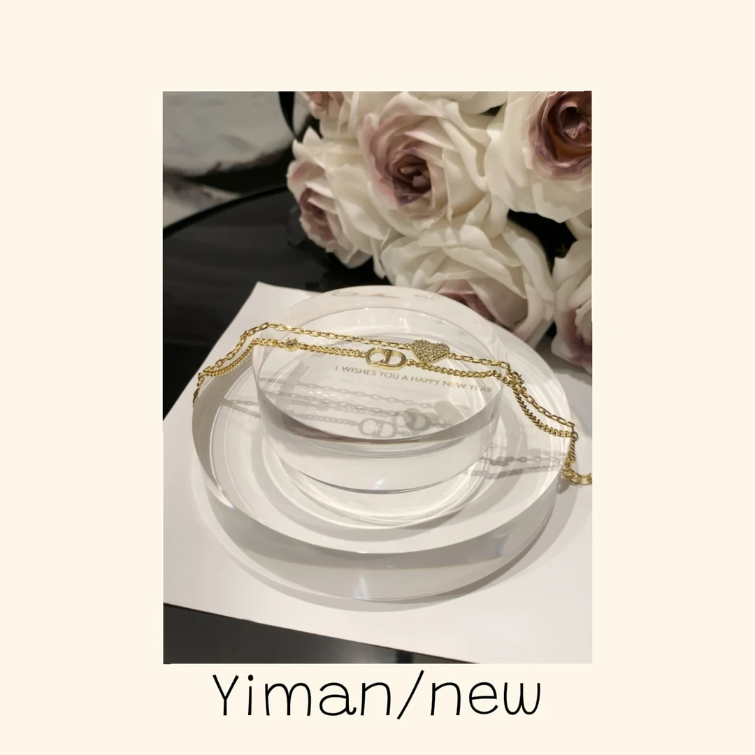 铜合金合成锆石手链 经典猪鼻子微镶爱心双层手链MZ3541