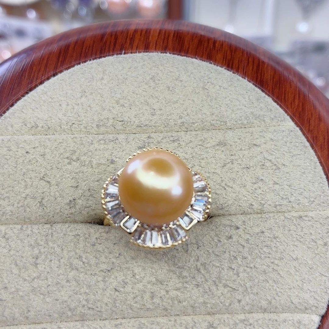 淡水珍珠戒指合金