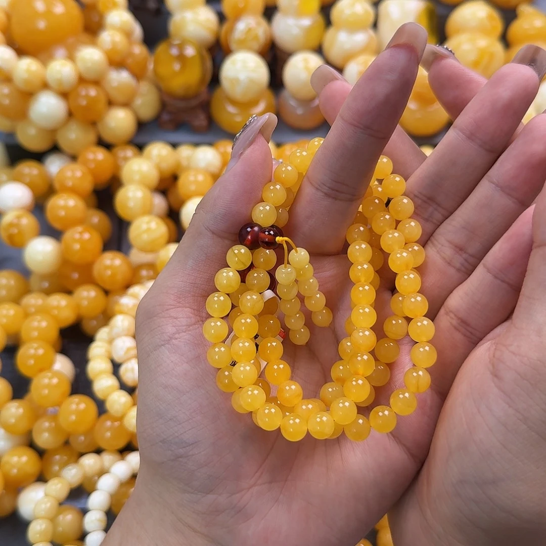 蜜蜡未镶嵌珠宝奇石7mm