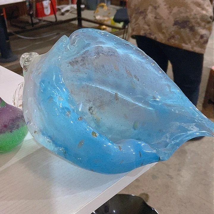 无铅玻璃琉璃花瓶高14宽12