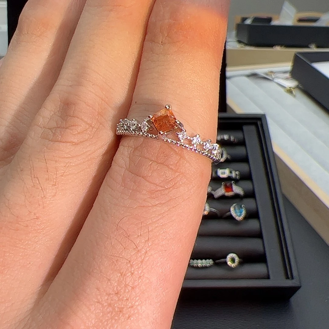 水晶戒指银S925镶嵌1121