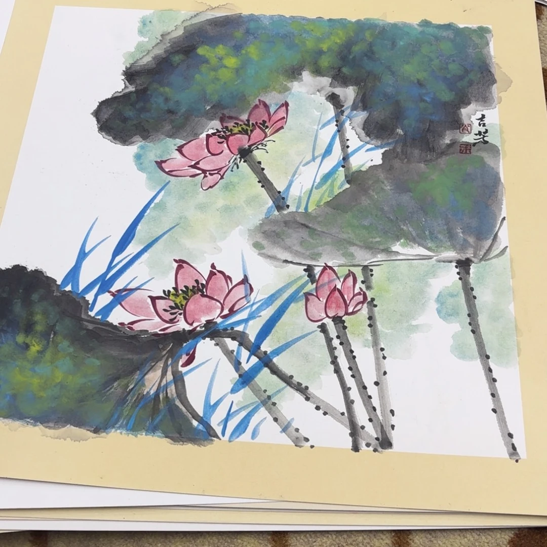 国画50-50卡纸作品艺