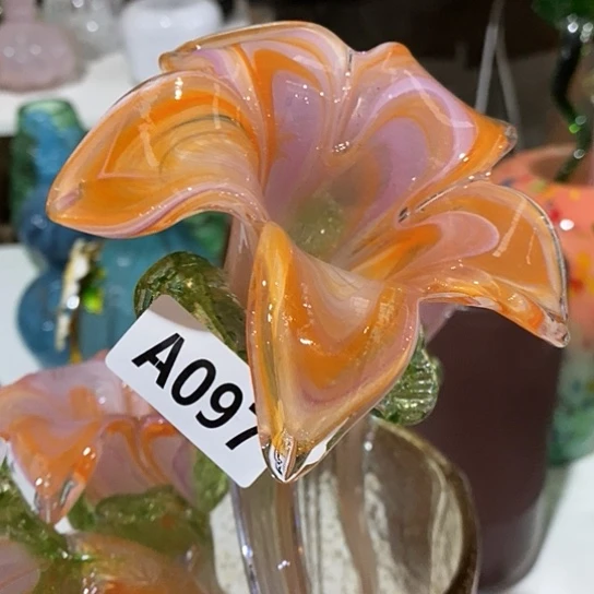 琉璃高度45厘米琉璃百合花